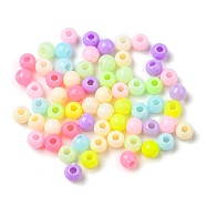 Opaque Acrylic Beads, Mixed Color, 4mm, Hole: 1.4mm, 15000pcs/500g(OACR-I006-03)