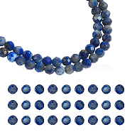 2 Strands Natural Lapis Lazuli Beads Strands, Faceted, Round, 2~3x2~2.5mm, Hole: 0.2mm, about 181~210pcs/strand, 15.9~16.3 inch(40.4~41.5cm)(G-NB0004-64)