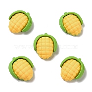 Autumn Theme Opaque Resin Cabochons, DIY Accessories, Phone Case Decoration, Corn, Yellow, 23.5x21x8.5mm(CRES-M010-21)