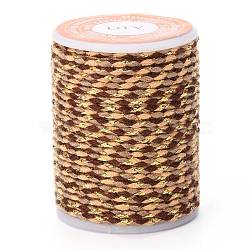 4-Ply Polycotton Cord, Handmade Macrame Cotton Rope, for String Wall Hangings Plant Hanger, DIY Craft String Knitting, BurlyWood, 1.5mm, about 4.3 yards(4m)/roll(OCOR-Z003-D39)