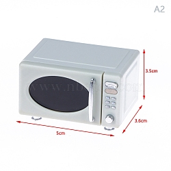 1:12 Dollhouse Miniature Microwave Steamer Bread Cabinet, Azure, 50x36x35mm(PW-WG20391-04)