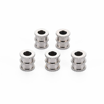 201 Stainless Steel Beads, Column, Cadmium Free & Nickel Free & Lead Free, Column, Stainless Steel Color, 6.5x6mm, Hole: 3mm