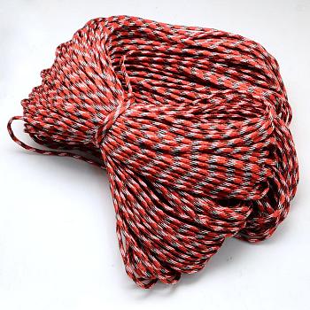 7 Inner Cores Polyester & Spandex Cord Ropes, for Rope Bracelets Making, Red, 4mm, about 109.36 yards(100m)/bundle, 420~500g/bundle