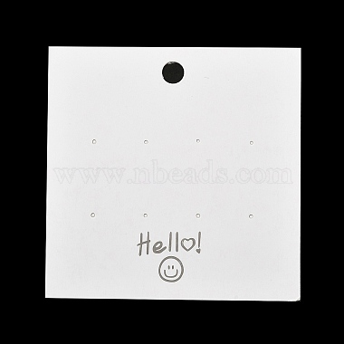 White Square Paper Earring Display Cards