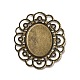 Tibetan Style Iron Cabochon Connector Settings(FIND-B020-22AB)-3