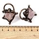 Pendentifs étoiles merkaba en quartz rose naturel(G-C144-02R-03)-3