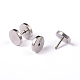 Flat Round 304 Stainless Steel Barbell Cartilage Earrings(EJEW-L164-06P)-1