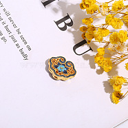 Brass Enamel Beads, Golden, Cloud, Flower, 14x20mm(PW23030833543)