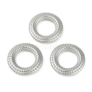 CCB Plastic Linking Rings, Donut, Platinum, 23.5x4mm, Inner Diameter: 14mm(CCB-G020-37B-P)