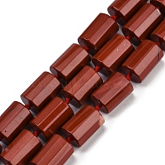 Natural Red Jasper Beads Strands, Faceted, Column, 16x12mm, Hole: 1.5mm, about 21pcs/strand, 16.34''(41.5cm)(G-G162-D14-02)