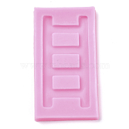 Food Grade Silicone Molds, Fondant Molds, For DIY Cake Decoration, Chocolate, Candy, UV Resin & Epoxy Resin Jewelry Making, Ladder, Deep Pink, 102.5x55x8.5mm, Inner Diameter: 84x41mm(DIY-L026-147)