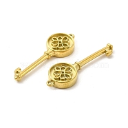 Ion Plating(IP) 304 Stainless Steel Pendants, Key Charm, Real 14K Gold Plated, 27.5x9x3mm, Hole: 0.8mm(STAS-F284-13G)