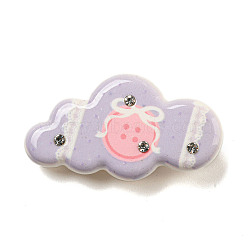 Cute Cloud Resin Alligator Hair Clips, Hair Accessories for Girls, Bowknot, 24.5x44.5x13mm(AJEW-U004-04C)