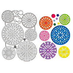 Fireworks Carbon Steel Cutting Dies Stencils, for DIY Scrapbooking, Photo Album, Decorative Embossing Paper Card, Flat Round, 159x110x0.8mm(DIY-WH0309-1738)