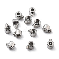 304 Stainless Steel Crimp Beads, Loose Spacer Beads, Rondelle, Stainless Steel Color, 3.5x3x2.5mm, Hole: 0.7mm(X-STAS-L216-51P)