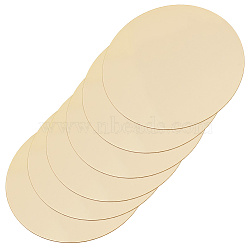 Brass Sheet, Brass Discs, Flat Round, Raw(Unplated), 50x0.5mm(KK-WH20011-01A-C)