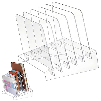 Acrylic Bookends, Home Book Storage, Rectangle, Clear, 243x235x254mm