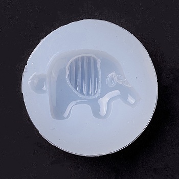 Elephant DIY Food Grade Silicone Molds, Resin Casting Molds, For UV Resin, Epoxy Resin Jewelry Making, White, 39x10.5mm, Inner Diameter: 28x21mm