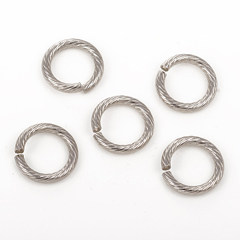 304 Stainless Steel Jump Ring, Open Jump Rings, Stainless Steel Color, 13x2mm, Inner Diameter: 9mm, 12 Gauge 