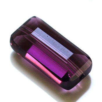 Imitation Austrian Crystal Beads, Grade AAA, Faceted, Rectangle, Purple, 4.55x8x3mm, Hole: 0.7~0.9mm
