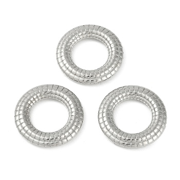 CCB Plastic Linking Rings, Donut, Platinum, 23.5x4mm, Inner Diameter: 14mm