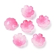 Transparent Spray Paint Glass Bead Caps(GLAA-H035-04H)-1