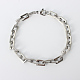 Rectangle 201 Stainless Steel Chain Bracelets(BJEW-N240-06P)-1