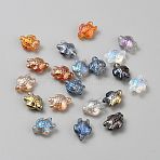 Electroplated Glass Beads, Mixed Color, Tortoise, 18x14x7.5mm, Hole: 1mm(GLAA-CJC0013-13C)