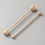 2Pcs Beech Wooden Double Round Stick, DIY Pottery Clay Sculpture Tool, Antique White, 214~235x19.5~29.5mm(DIY-WH0750-005)