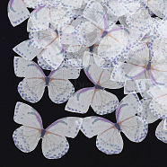 Organza Fabric, For DIY Jewelry Making Crafts, Butterfly, Dark Orchid, 35x48mm(FIND-S317-14)