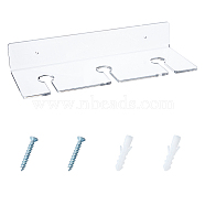 Acrylic Display Stands Set, with Iron Screws & Plastic Plugs, Wall-mounted, Clear, 11x28x4.85cm(ODIS-WH0011-45)