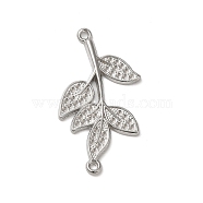 304 Stainless Steel Connector Rhinestone Settings, Leaf, Stainless Steel Color, Fit for 0.9mm Rhinestone, 29x15.5x2mm, Hole: 1.2mm(STAS-I203-67P)