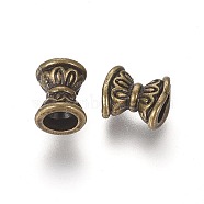 Tibetan Style Alloy Beads, Cadmium Free & Nickel Free & Lead Free, Bicone, Antique Bronze, 6.5x5.5x5.5mm, Hole: 2mm, about 3220pcs/1000g(TIBE-Q070-02AB-NR)