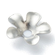 304 Stainless Steel Bead Caps, 5-Petal, Flower, Stainless Steel Color, 6.5x1.6mm, Hole: 1.2mm(STAS-H149-24P)