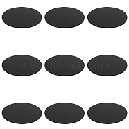 BENECREAT Acrylic Board, Flat Round, Black, 100x3mm, Hole: 3mm(DIY-BC0001-34B)
