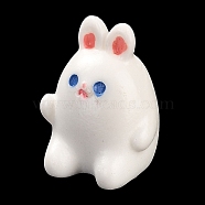 Cute Resin Animal Ornaments, Micro Landscape Display Decorations, Rabbit, 20x16x17.5mm(RESI-I052-01I)
