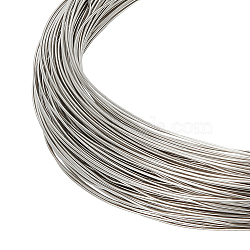 Copper Craft Wire, Round, Platinum, 0.3mm, about 82.02 Feet(25m)/Bundle(CWIR-WH0016-08A)