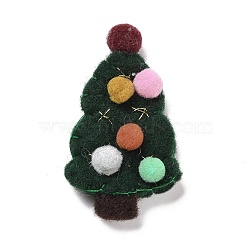 Wool Felt Display Decorations, Christmas Tree, Dark Slate Blue, 79x46x13mm(DIY-K050-07B)