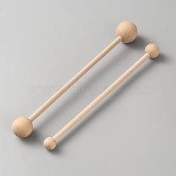 2Pcs Beech Wooden Double Round Stick, DIY Pottery Clay Sculpture Tool, Antique White, 214~235x19.5~29.5mm(DIY-WH0750-005)