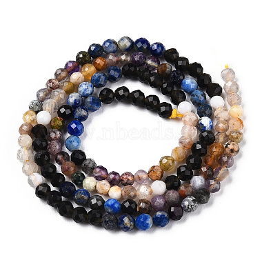 Natural & Synthetic Mixed Gemstone Beads Strands(G-D080-A01-02-27)-2