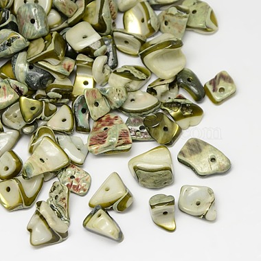 9mm Olive Chip Freshwater Shell Beads