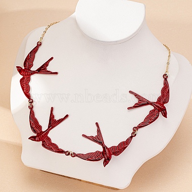 Alloy Enamel Link Chain Necklaces(WG1FAB4-01)-3