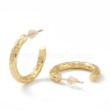 Brass Half Hoop Earrings(EJEW-A056-04G)-2