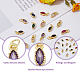 16Pcs 8 Colors Real 18K Gold Plated Brass Micro Pave Cubic Zirconia Charms(ZIRC-DC0001-07)-4