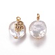 Natural Cultured Freshwater Pearl Pendants(PEAR-I005-13A)-2