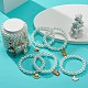 12 pièces 12 style abs plastique perle ronde perlée bracelets extensibles ensemble(BJEW-JB08961)-2
