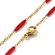 Collar de cadena con eslabones de barra de esmalte(STAS-B025-02G-03)-2