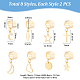 8 Pairs 8 Style 304 Stainless Steel Cuff Earrings(EJEW-UN00004)-3