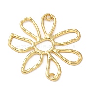 Alloy Connector Charms, Hollow Flower Links, Cadmium Free & Lead Free, Light Gold, 32x31.5x1.5mm, Hole: 1.4mm(PALLOY-A003-01KCG)