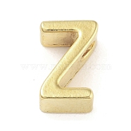 304 Stainless Steel Pendants, Real 24K Gold Plated, Letter Z, 8x5x4mm, Hole: 1.5mm(STAS-S137-01G-Z)